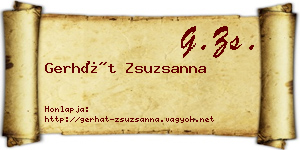 Gerhát Zsuzsanna névjegykártya