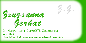 zsuzsanna gerhat business card